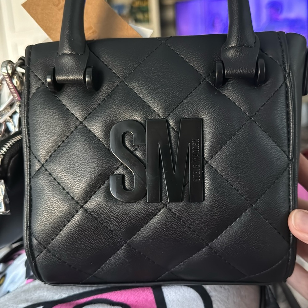 Steve Madden NWT Bbabi Convertible Crossbody Bag Black Womans